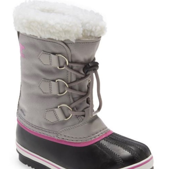 Sorel Yoot Pac Waterproof Toddler Snow Boot in Chrome Blackpink Girls Size 8 NWT - Picture 2 of 11